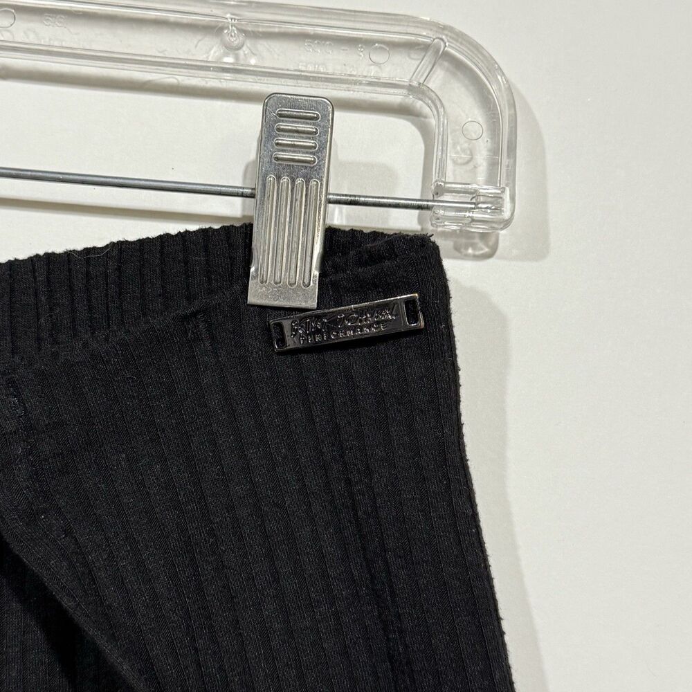 Betsey Johnson Performance Women Size XS Black Ribbed Wide Leg Cropped Pants - Picture 7 of 11